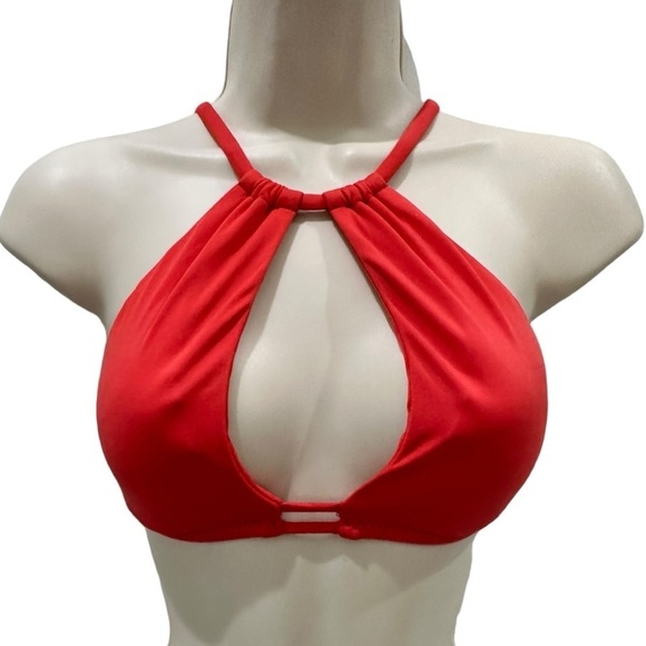 BECCA by Rebecca Virtue Color Code Halter High Neck Bikini Top ONLY - Picture 3 of 6